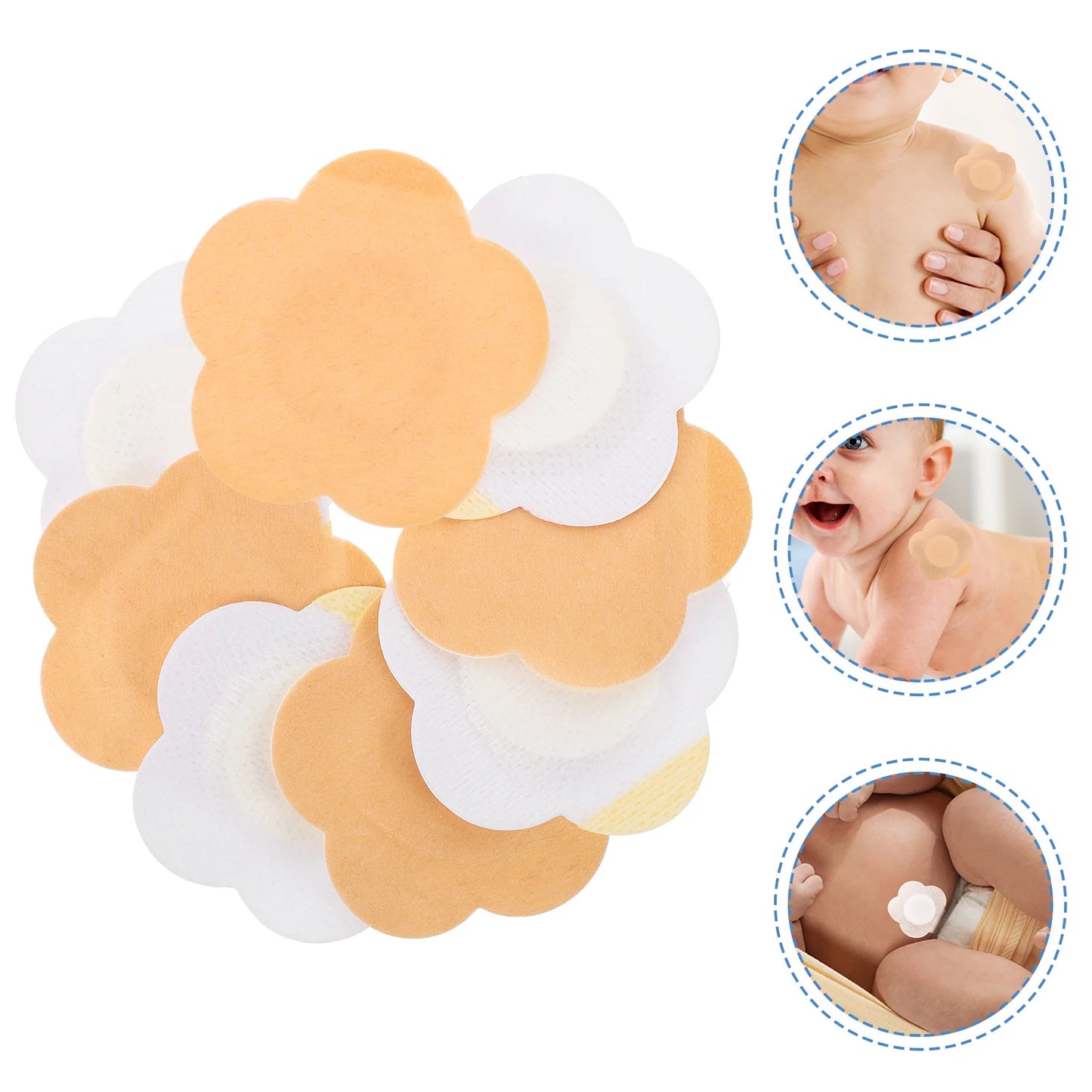 200 Pcs Belly Button Acupoint Stickers Band Navel Patch Baby Swimming Supplies Protect The Abdomen Decal Patches Umbilical Cord